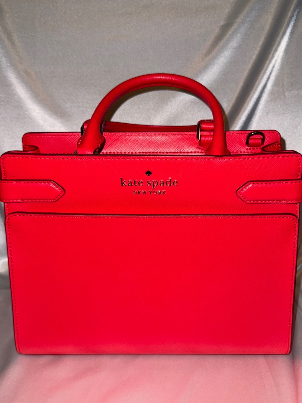 kate spade Bright Red Staci Medium Satchel